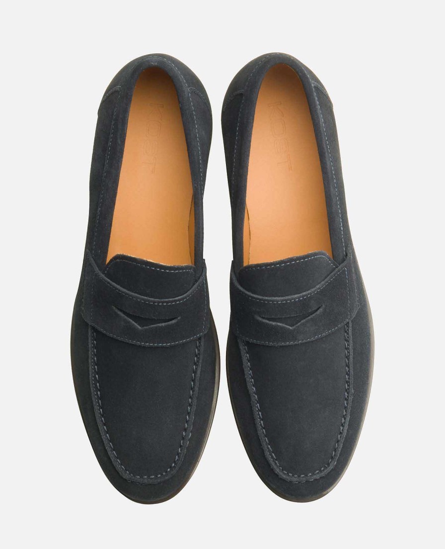 KOST Loafers | Heren Marineblauwe Suede Loafer