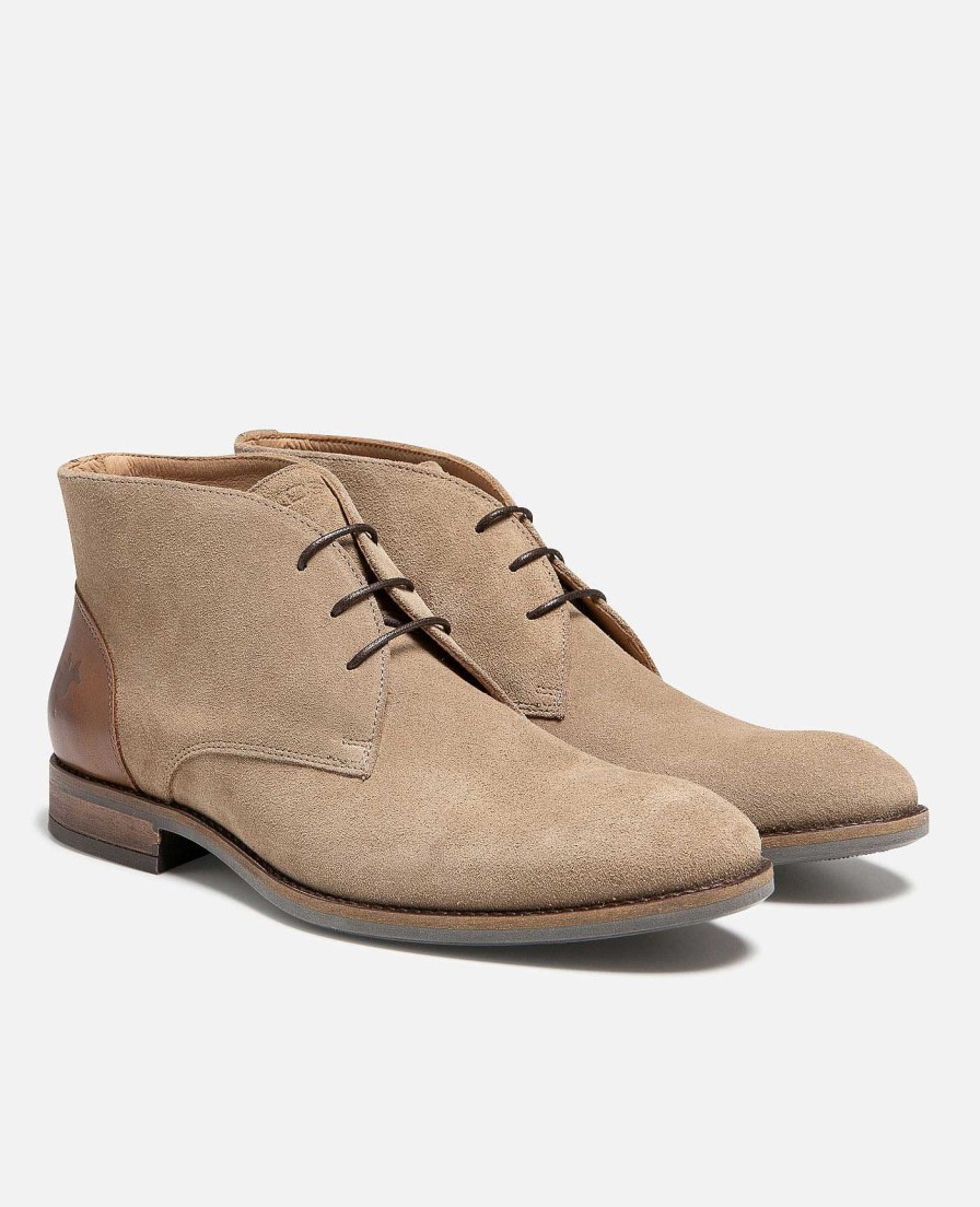 KOST Derby- En Oxford-Schoenen | Heren Taupe Suede Derbyschoenen