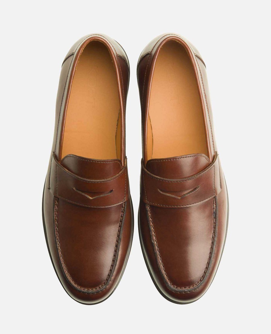 KOST Loafers | Heren Cognac Leren Loafers