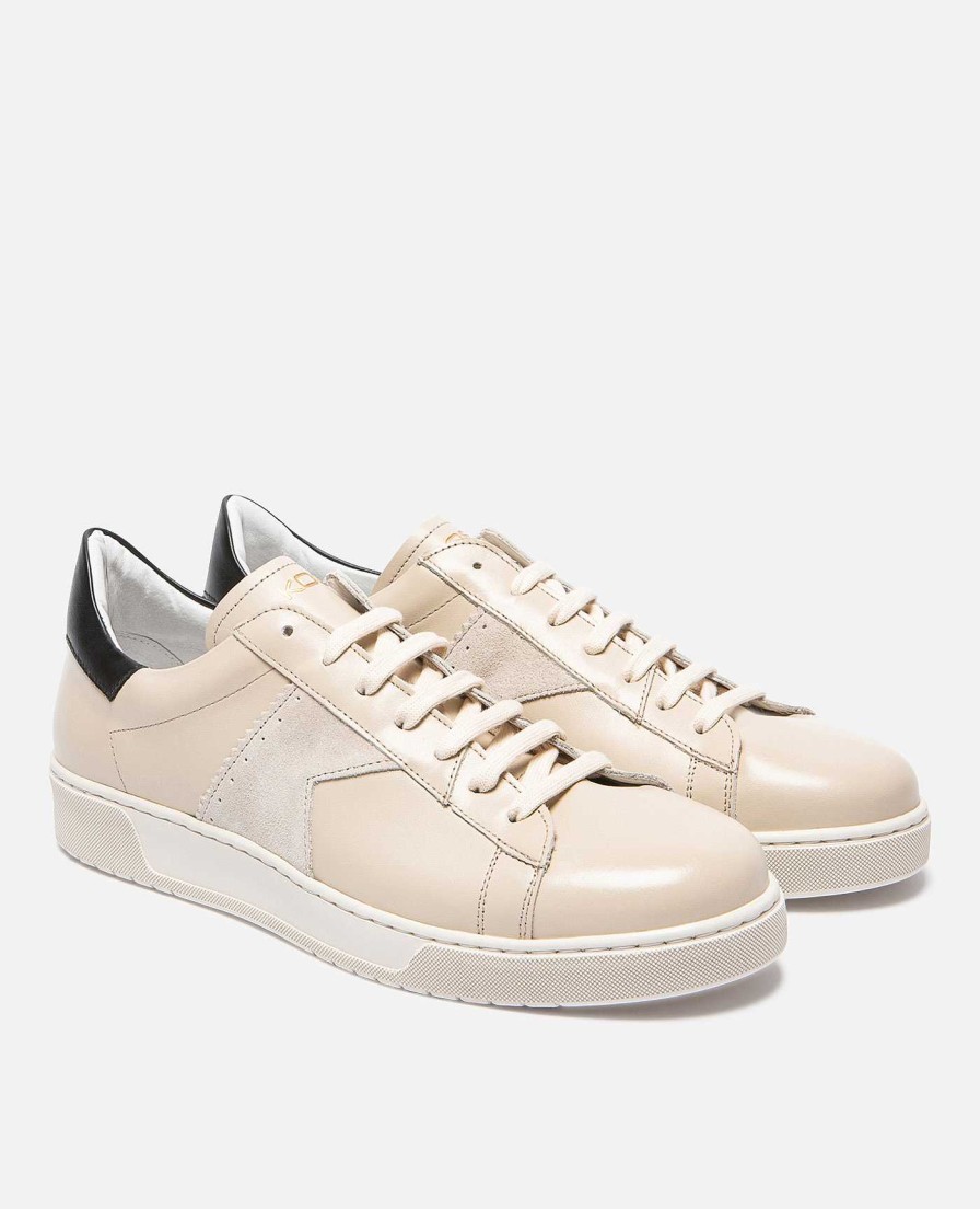 KOST Sneakers | Gemengde Beige Leren Milieuvriendelijke Sneakers