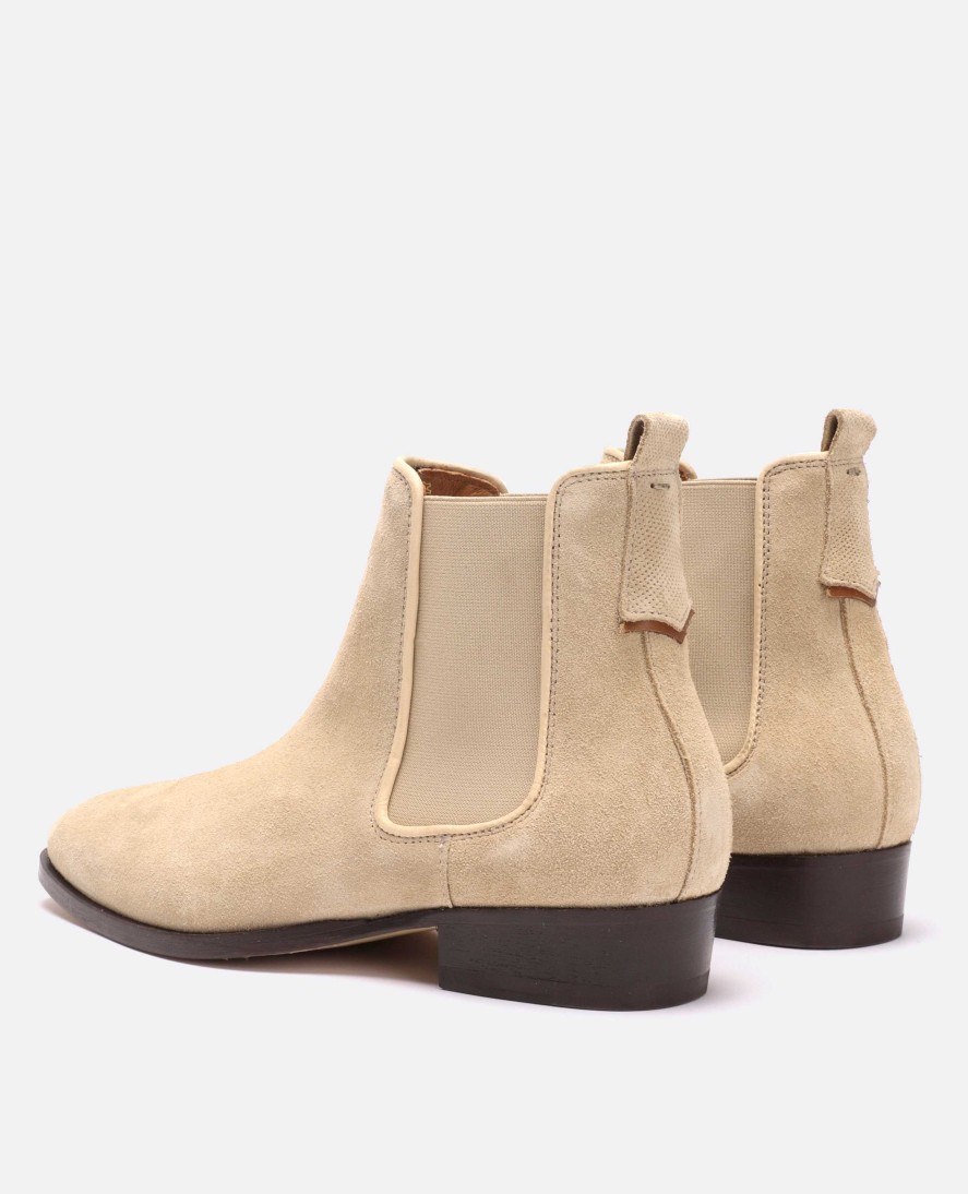 KOST Chelsea-Laarzen | Beige Dames Suede Chelsea-Laarzen