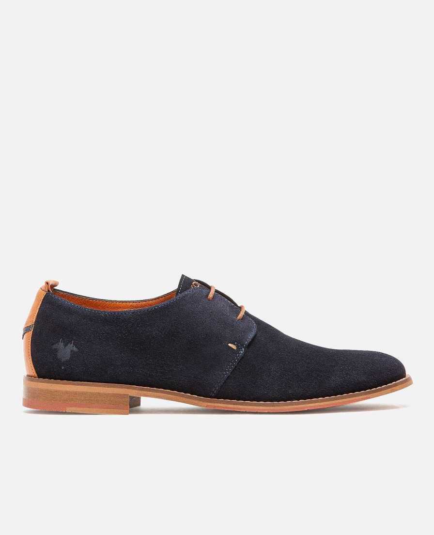 KOST Derby- En Oxford-Schoenen | Heren Blauwe Suede Derbyschoenen