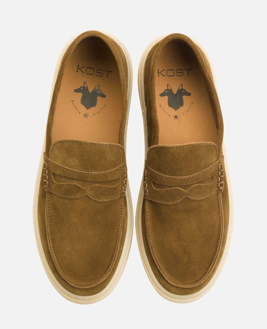 KOST Loafers | Heren Suede Tabaksloafers