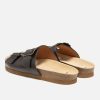 KOST Sandalen | Heren Leren Pantoffels Antraciet