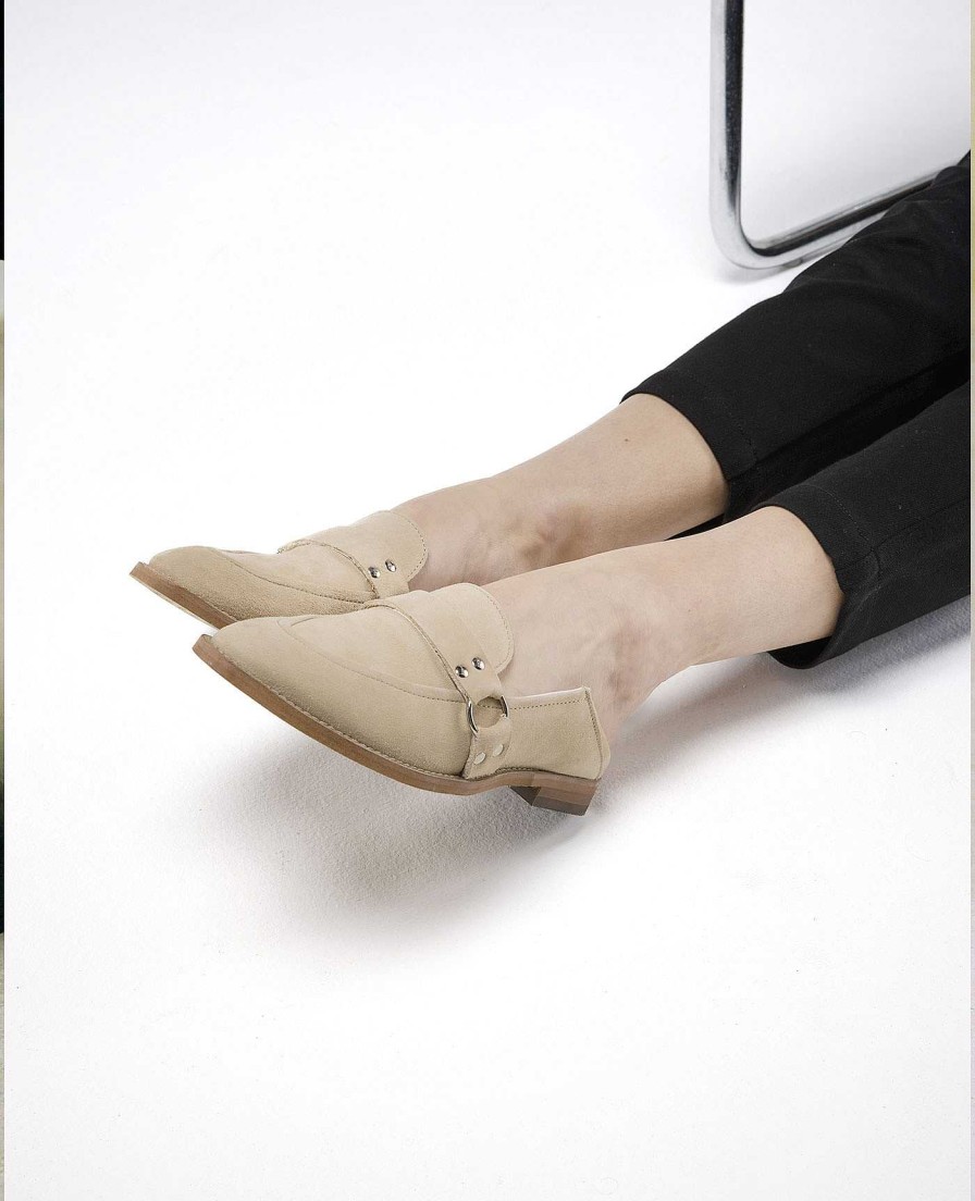 KOST Slippers En Sandalen | Dames Beige Suede Pantoffels