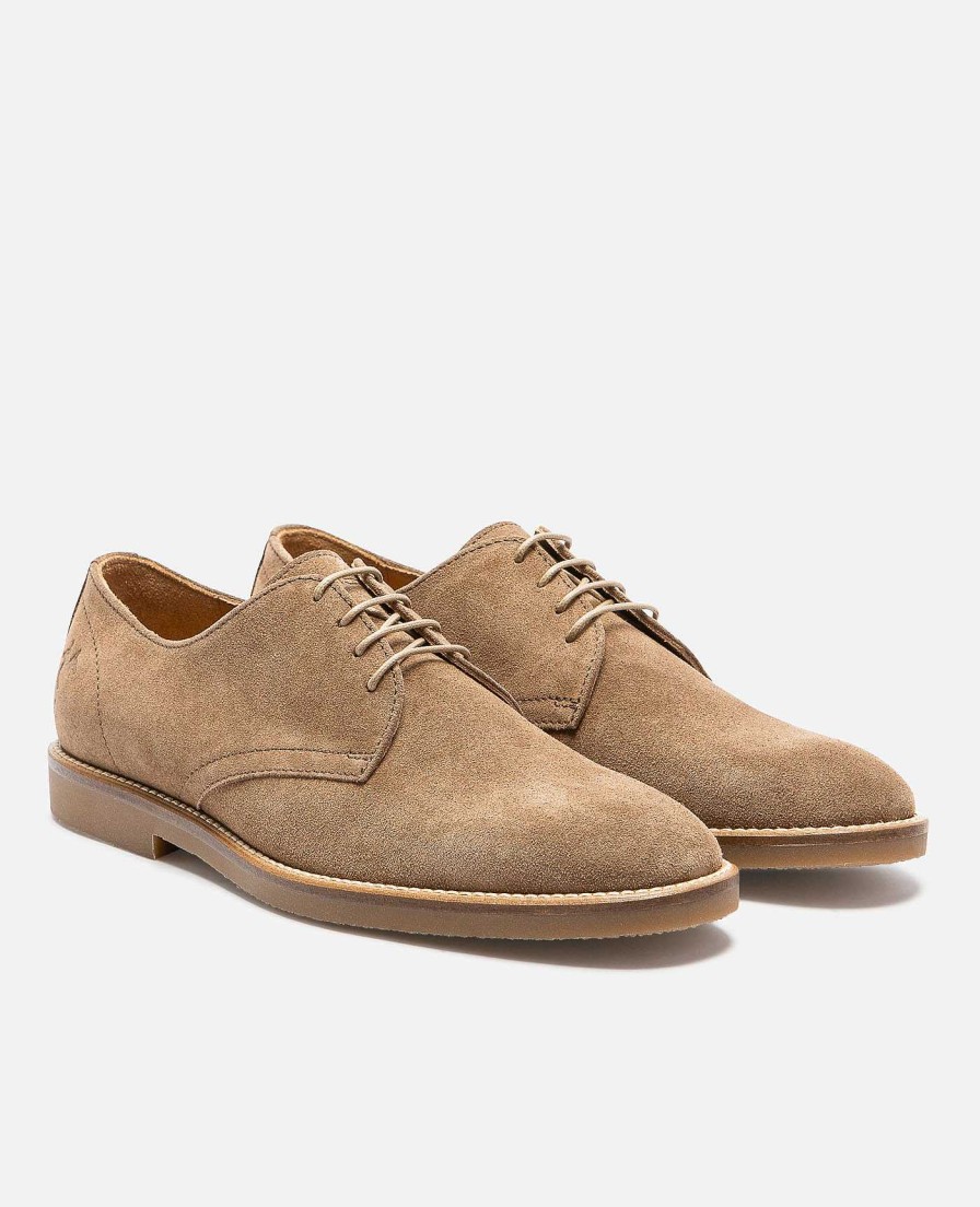 KOST Derby- En Oxford-Schoenen | Heren Suede Cognac Derbyschoenen