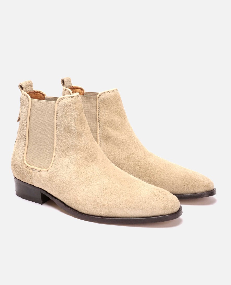 KOST Chelsea-Laarzen | Beige Dames Suede Chelsea-Laarzen