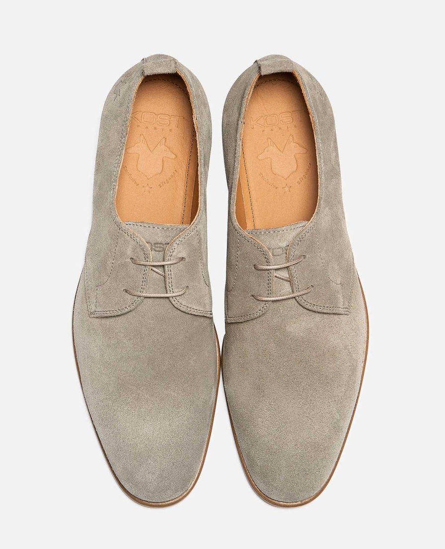 KOST Derby- En Oxford-Schoenen | Heren Kaki Suede Derbyschoenen