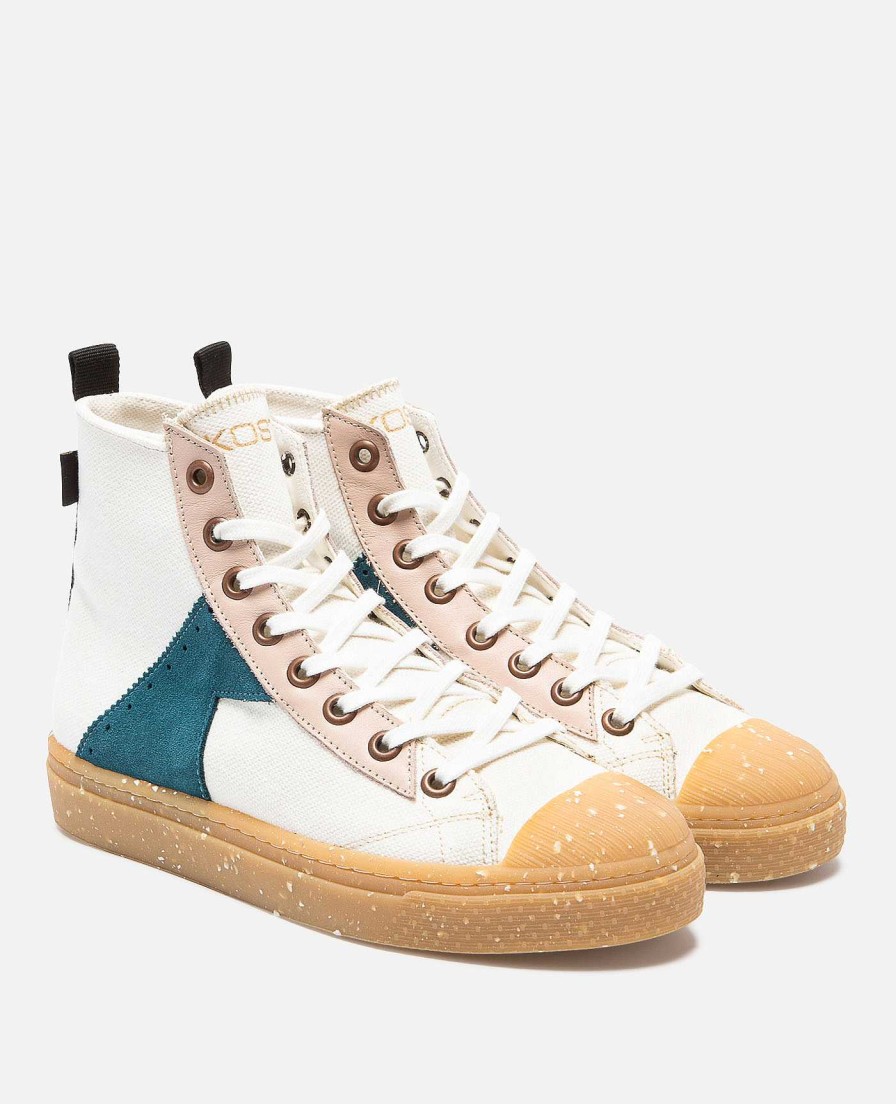 KOST Sneakers | Dames Gebroken Witte Oeko-Tex Canvas Sneakers