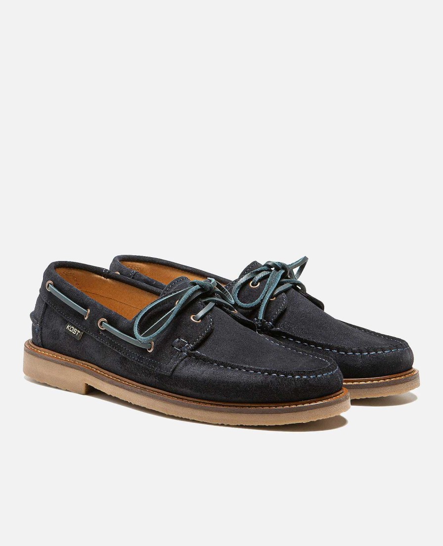 KOST Loafers | Heren Blauwe Suede Bootschoen